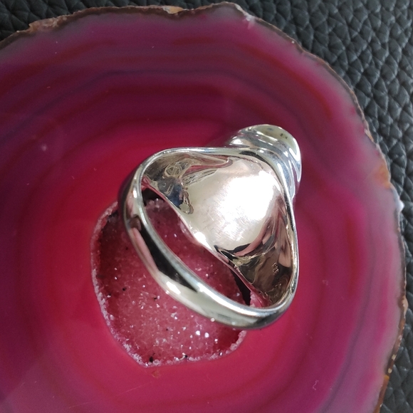 Designer HG Hagit Gorali 925 Drusy ring size 10 Israel - Picture 4 of 11